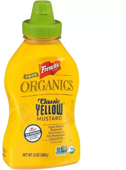 French's True Organics 클래식 옐로우 머스타드 355ml 12온스, 1개