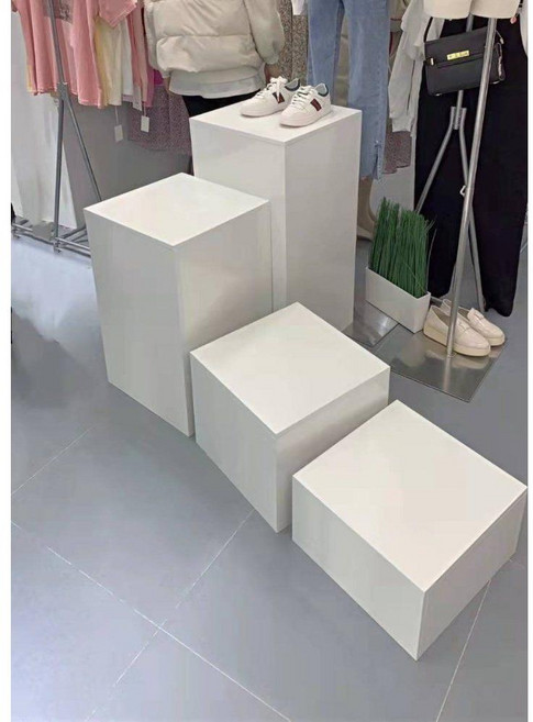 ZIPIA 조각 작품 전시대 조형물 좌대 매장 매대 스탠드 원형, A. 흰색30x30x20cm, 1개