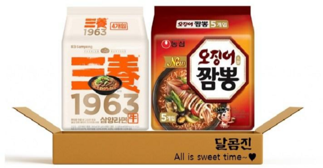[달콤진] 1963삼양라면 4p + 오징어짬뽕 5p, 1세트