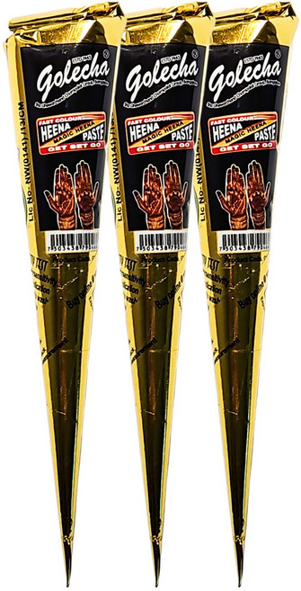 골레차 헤나타투 염료, 블랙콘, 3개