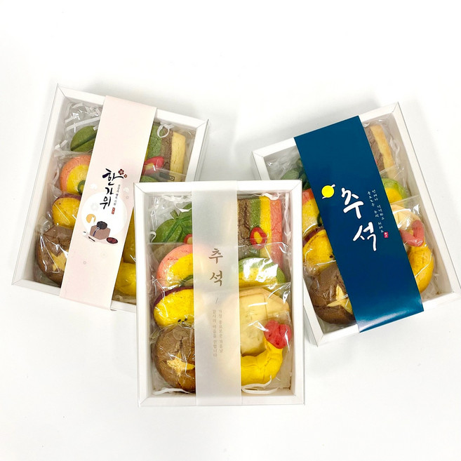 모둠전 수제 쿠키 세트 새해 명절 설날 추석 선물 모듬전 쿠키 대량주문 답례 예약, 명절 모둠전 쿠키세트（8개입）, 4.Thank You 귀염