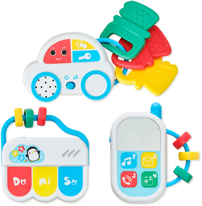 레디앤조이 뮤지컬 멜로디 장난감 피아노 + 핸드폰 + 자동차 3종, 1세트, 파랑