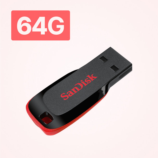 샌디스크 크루저 블레이드 USB 메모리 CZ50 64GB, 1개