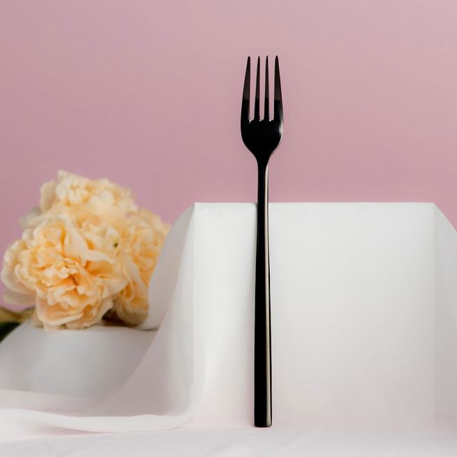 라온누리 리얼심플 블랙 디너포크, 2개