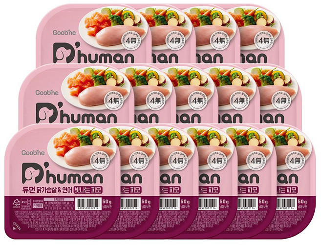 자연화식 닭가슴살&연어 빛나는피모, 닭+연어, 50g, 15개