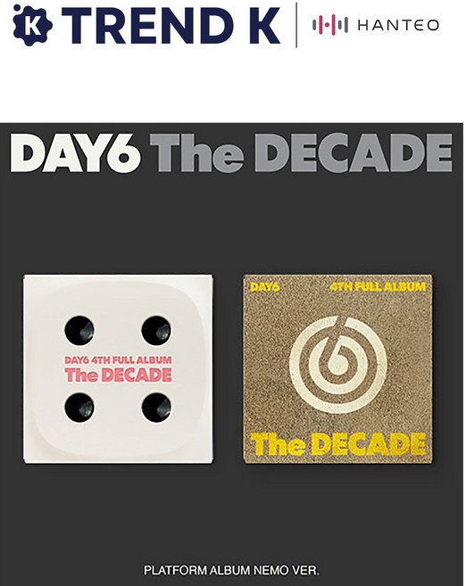 [Trend K 탑로더 증정] 데이식스 (DAY6) 정규 4집 앨범 [The DECADE] 플랫폼 Ver, CITY DAY6 Ver(브라운)