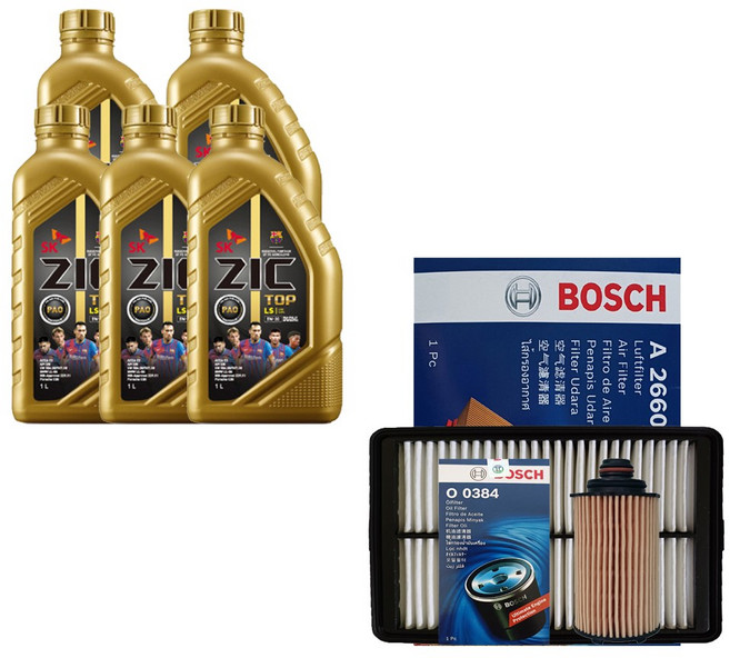 티볼리아머 1.6 디젤 지크 탑 5W30(5L) 엔진오일세트 0384-2660, 1개