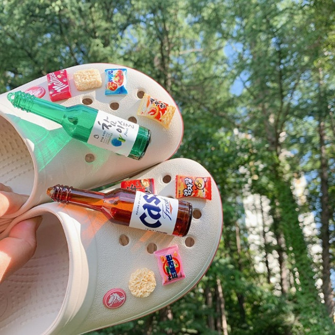 왕 소주 맥주 술병 신발꾸미기 파츠 10P 세트