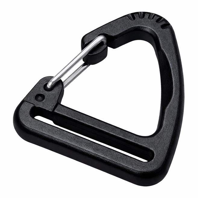 [어반굿즈] 다목적 끈 연결 삼각 카라비너 고리 10P, 10개, 블랙