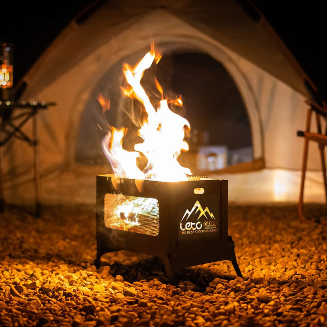 아트박스/레토 감성 불멍 캠핑 화로대 접이식 스퀘어 바베큐그릴, 프리미엄 접이식 화로대 FS04, 단품, 1개