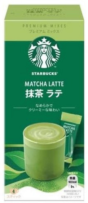 말차 라떼 가루 분말 네슬레 스타벅스 프리미엄 믹스 4스틱x2개 세트, 4개입