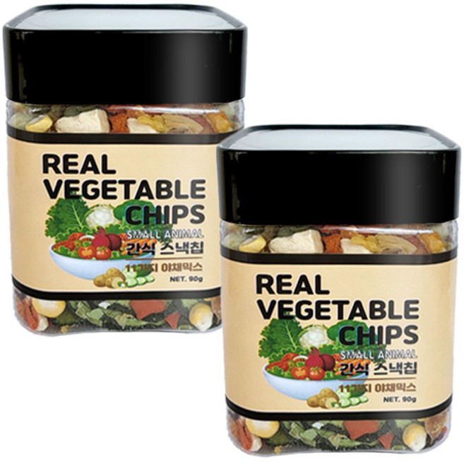 그로비타 소동물간식 11가지 야채믹스 1+1, 90g, 2개