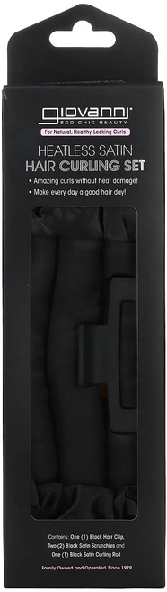 효과가 좋은 Giovanni 히트리스 새틴 헤어 컬링 세트 블랙 4종 고급제품, Giovanni히트리스새틴헤어컬링세트블랙4종 - 쿠팡