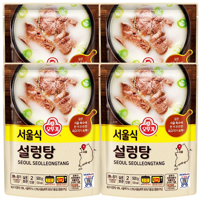오뚜기 서울식 설렁탕, 500g, 4개