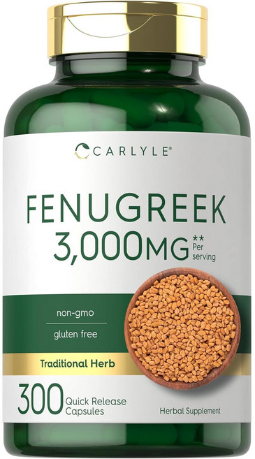 칼라일 호로파 씨앗 추출물 3000mg 300캡슐 효능 페뉴그릭 영양제, 1개, 300정