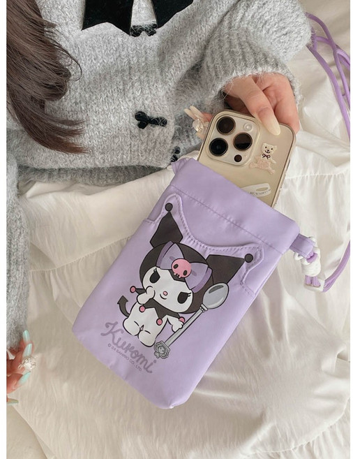 산리오 라이선스 미니 크로스 핸드폰 가방 귀여운 캐릭터 밥카드 지갑 동전지갑 포켓폰 크로스백