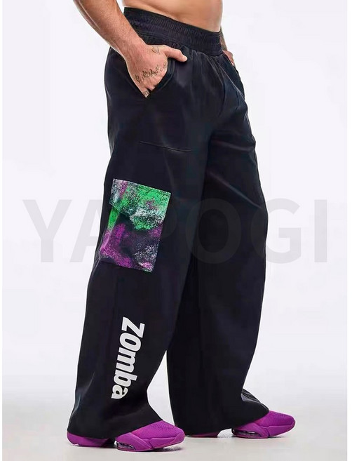 YAPOGI ZW 줌바룩 헬스복 캐주얼 트레이닝복 댄스 체조 슬랙스 속건 트레이닝 바지 댄스복 단체복 무대의상 줌바웨어 에어로빅복