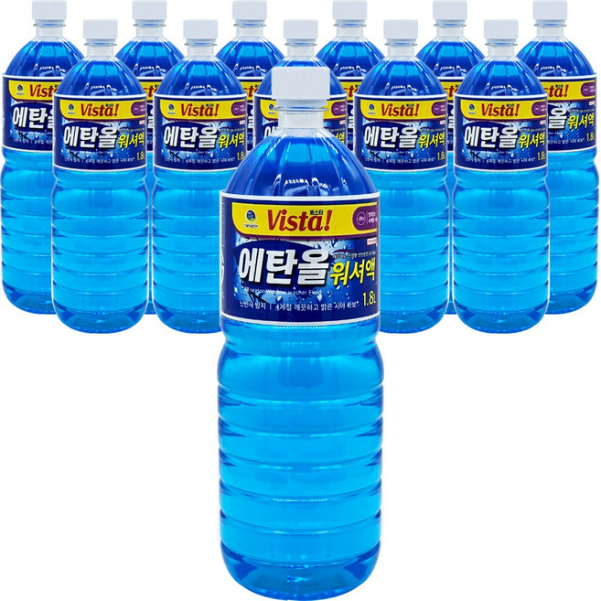 비스타 사계절용 에탄올 워셔액, 12개, 1.8L