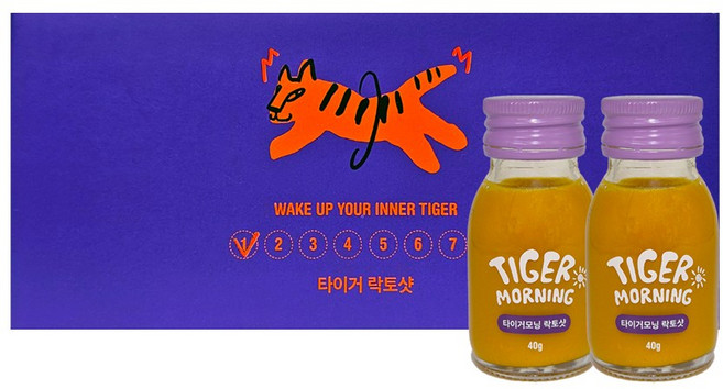 타이거모닝 락토샷 진저샷 애사비 계피, 40g, 8개