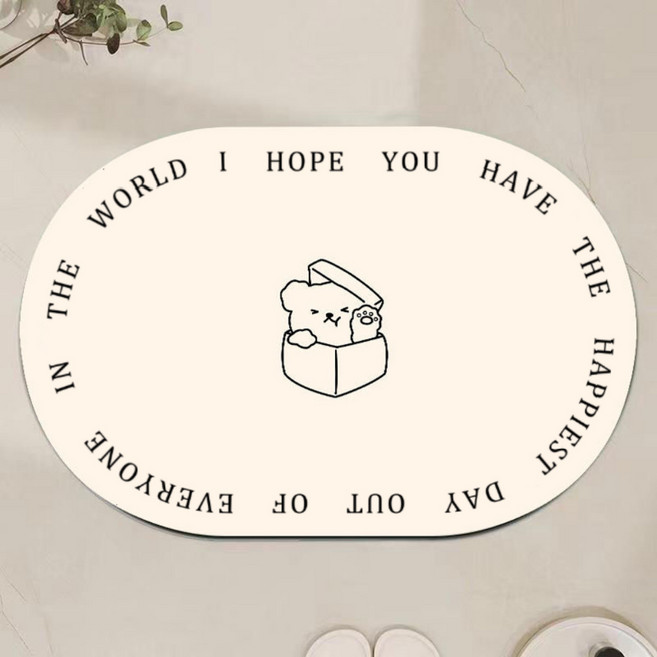 노마지니 부드러운 욕실매트 빨아쓰는 규조토 발매트, 박스멍