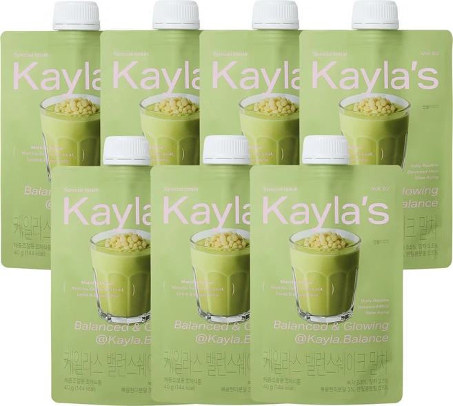케일라스 Kaylas 밸런스쉐이크 식사대용 한끼 단백질 쉐이크 보충제 말차 40g 7개 - 쿠팡