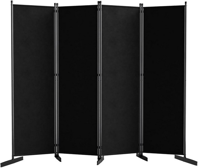 AKTOP 룸 디바이더 4 패널 203.2cm(80인치) W 휴대용 벽 칸막이 방 분리용 독립형 파티션 룸 디바이더 홈 오피스 침실용 접이식 룸 분리기 프라이버시 스크린, AKTOP 룸 디바이더 4 패널, 203.2cm(80인