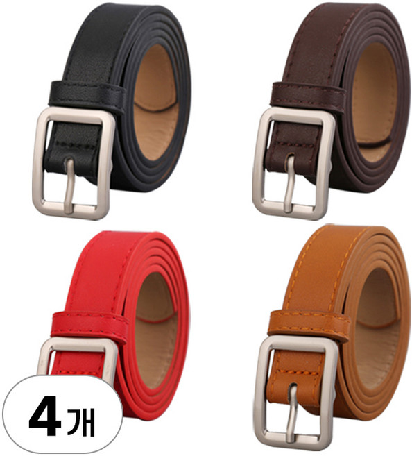 4색상 어린이 벨트 세트 아동 허리띠 여아 남아 허리 조절 밸트 주니어 아동용 키즈 초등 학생 어린이용