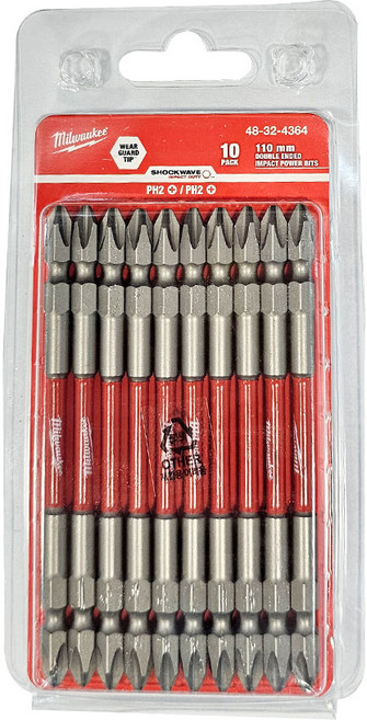 밀워키 양날 토션비트 48-32-4364 110MM PH2 1팩(10개), 1세트