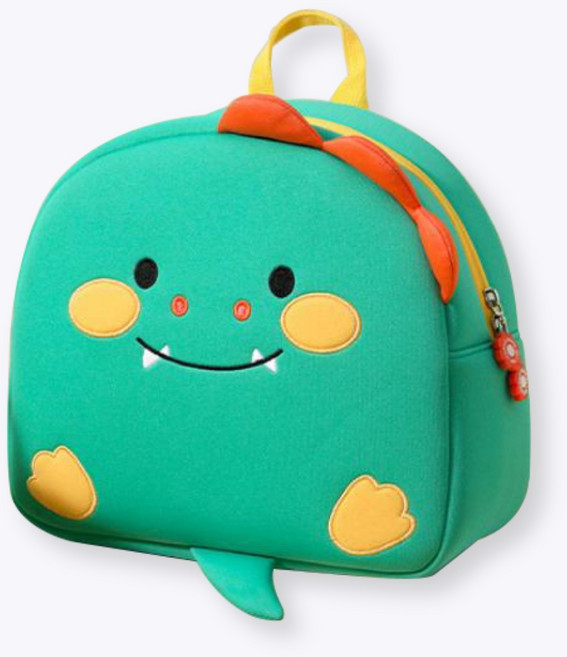 토이토 애니멀 키즈 백팩 4종 미아방지 어린이 동물 꿀벌 가방, 1개, 그린 공룡