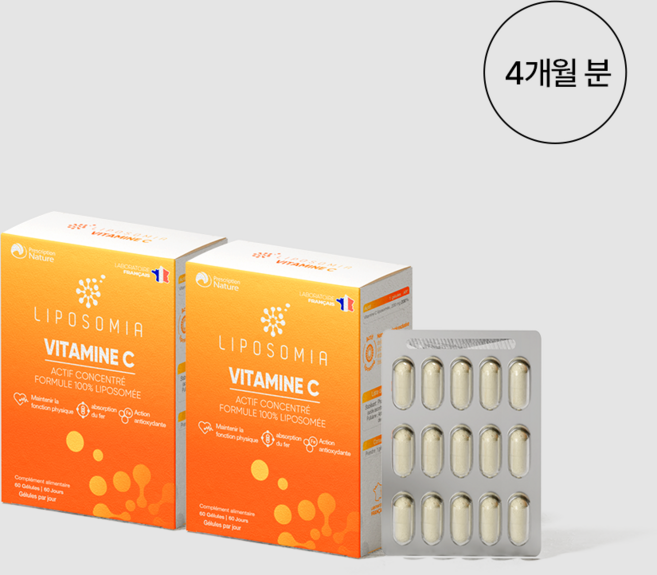 리포조미아 리포좀 비타민C 510mg 120캡슐 2개, 60정