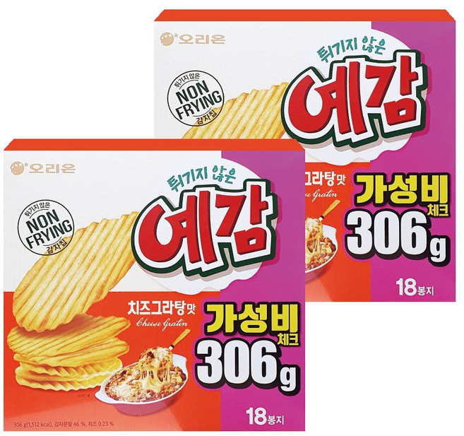 오리온 예감 치즈그라탕, 306g, 2개