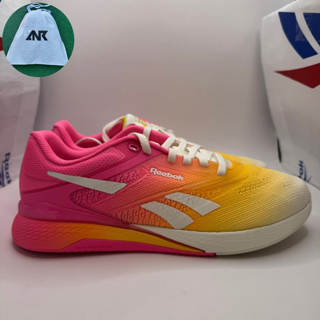 리복 나노 X5 크로스핏화 운동화 신발 여자 옐로우핑크 에이엔알ANR 파우치증정 RN200525