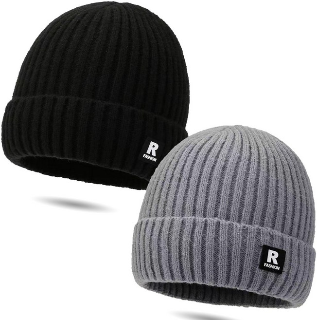 루이스 겨울 모자 방한 기모 안감 비니모자 2p 세트 남녀공용