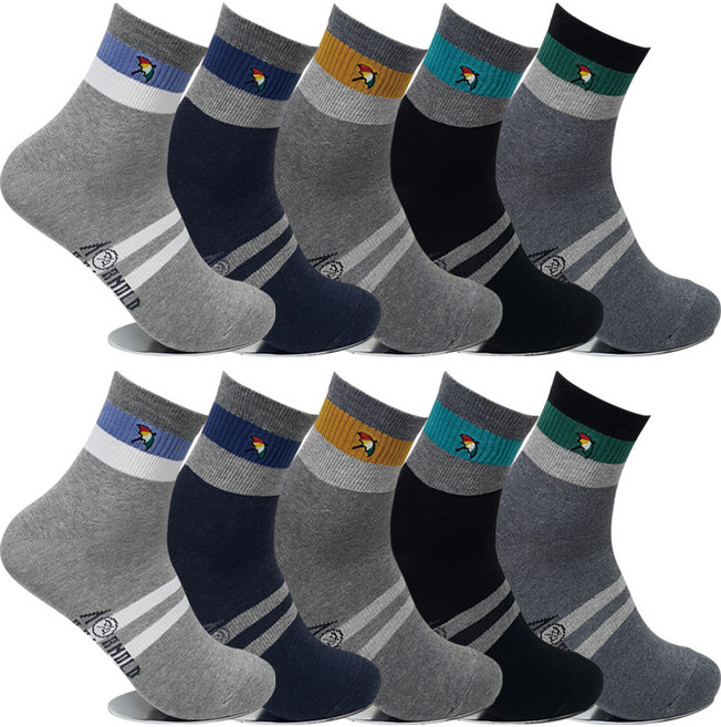 아놀드파마 AP5171 10켤레 남성 캐주얼 투톤 중목양말 패션양말