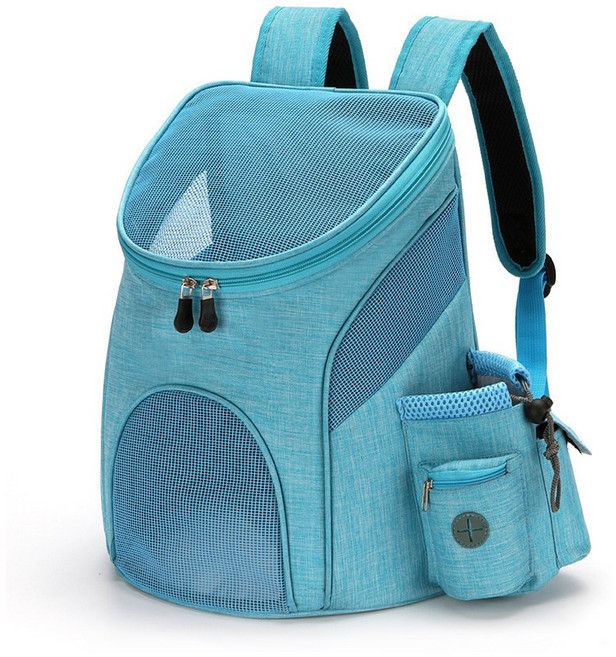 BLACK K7 반려동물 가방 소형견 휴대용 매쉬 고양이 이동장 강아지 앞가방 백팩 이동가방, 블루, 1개