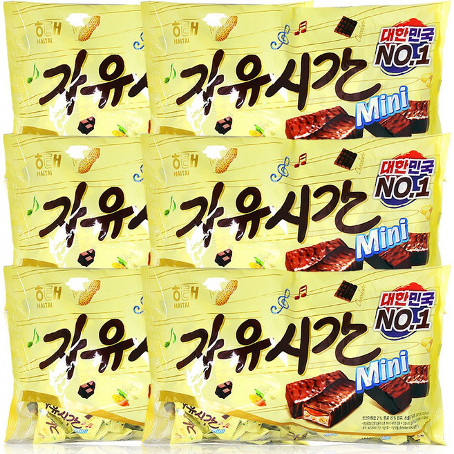 자유시간 mini 초콜릿, 630g, 6개