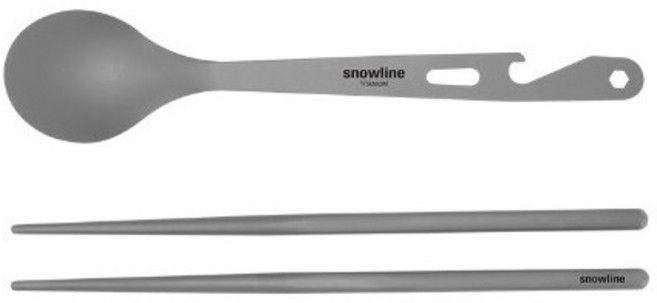 [snowline] 스노우라인 티타늄 숟가락 1개 + 젓가락 1개 세트, 3세트
