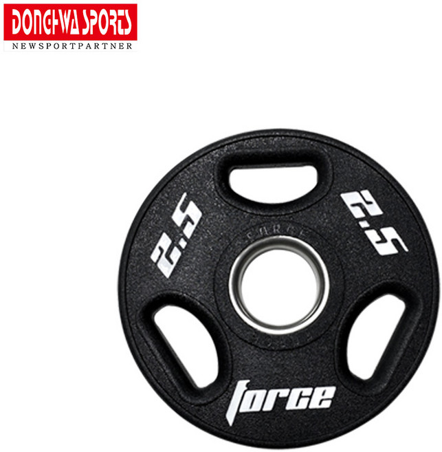포스 PU 우레탄 원형 중량원판 1.25~20kg 바벨원판 바벨플레이트 [동화스포츠 공식 제품], 2.5kg, 1개