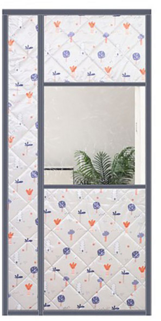 태월 두꺼운 방풍비닐 투명 커튼 베란다 현관문 자석 벨크로 커텐 바람막, 나무