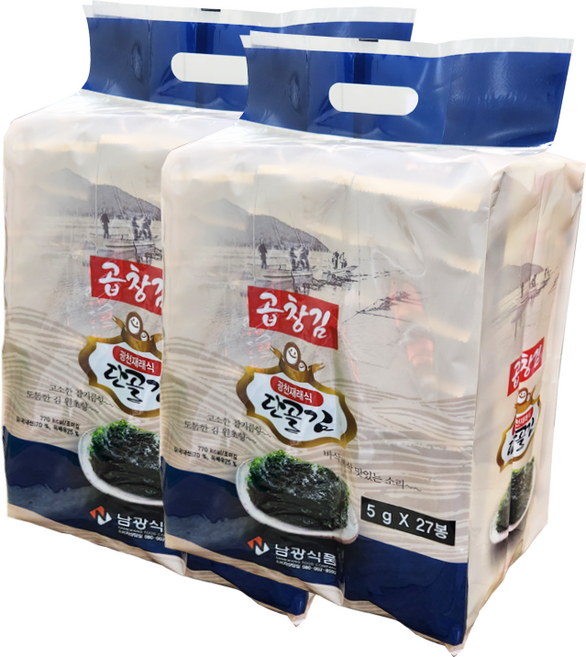 (남광식품)곱창김 5gX27봉 명품 반찬 안주, 1개