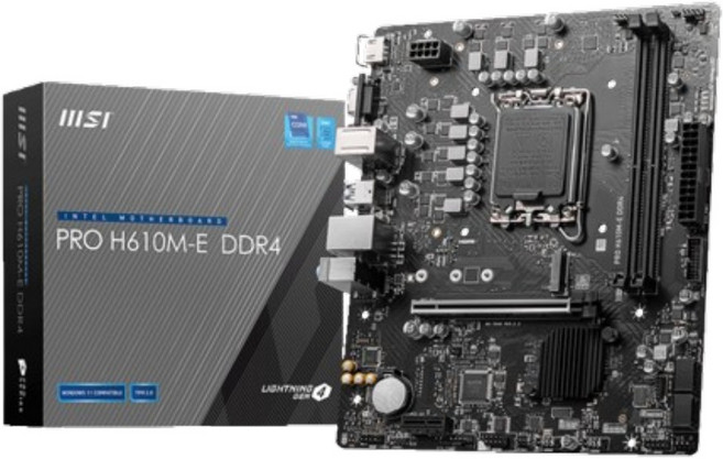 微星 MSI PRO H610M-E DDR4 主機板 支援Intel LGA 1700腳位 Lightning Gen4高速傳輸
