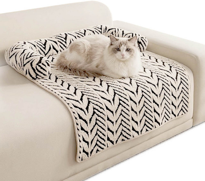 견행묘행 반려동물 강아지 고양이 꿀잠 방석 소파 쿠션, 1개, 블랙