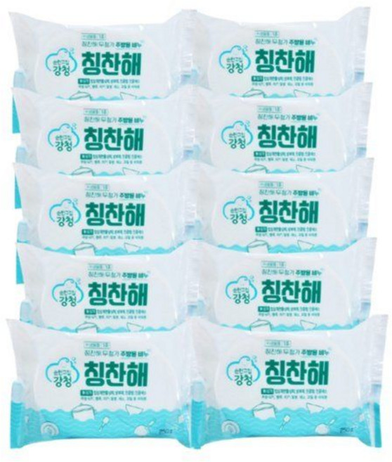 (순한고집 강청)강청 친환경 녹색인증 칭찬해 항균 1종 주방설거지비누250g X 10개입 주방고체비누, 250g
