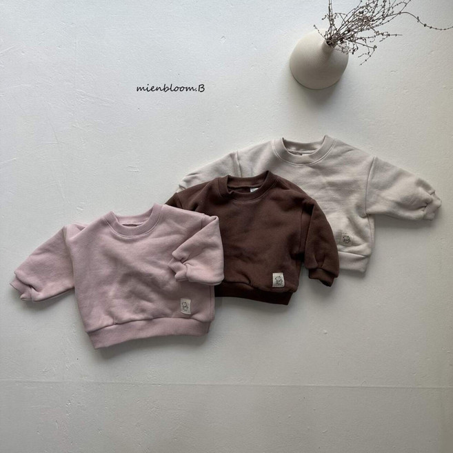 남여 베이직 양기모 맨투맨 티셔츠 겨울 아기 베이비 신생아 백일 6개월 돌 두돌 남매룩