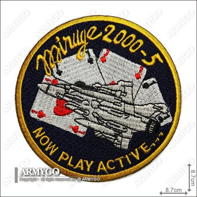【ARMYGO】空軍幻象2000機種章 精緻軍事模型, 1個, 加車黑色魔鬼氈