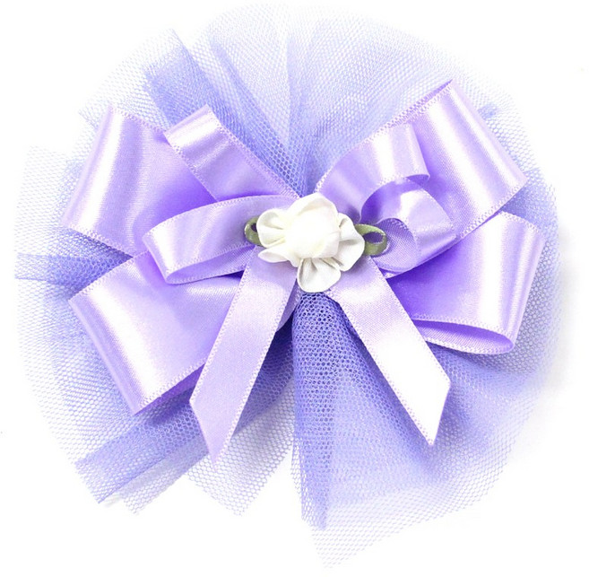 나모몰 핸드메이드 리본꽃 완성리본, 샤보우_보라, 1개