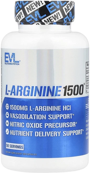 EVLution Nutrition L-Arginine1500® 1500mg 캡슐 100정(캡슐 1정당 750mg), EVLutionNutritionLArginine1500, 1개, 100정 - 쿠팡