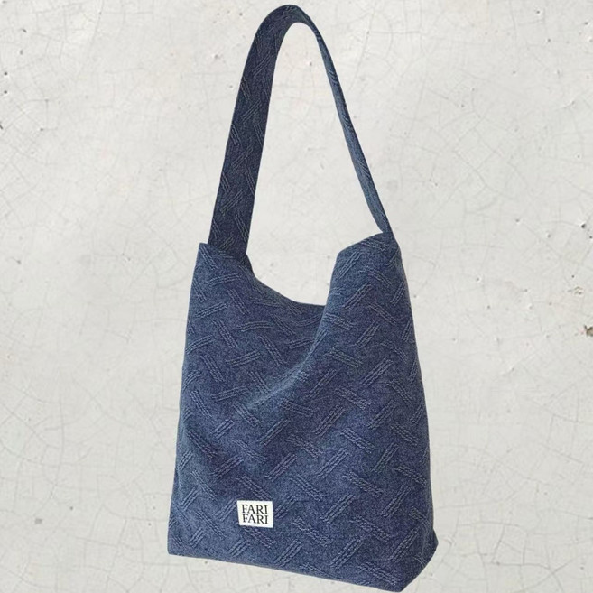 여성 데님 숄더백 호보백 빈티지 워싱 데님 가방 대용량 데일리 숄더백 캐주얼 여성 가방