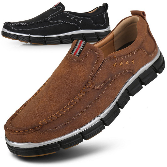 보이센스 베이직한 디테일의 가죽 남자 슬립온 로퍼 캐주얼 정장 신발 남성용 컴포트 스니커즈 정장 구두 신발 단화