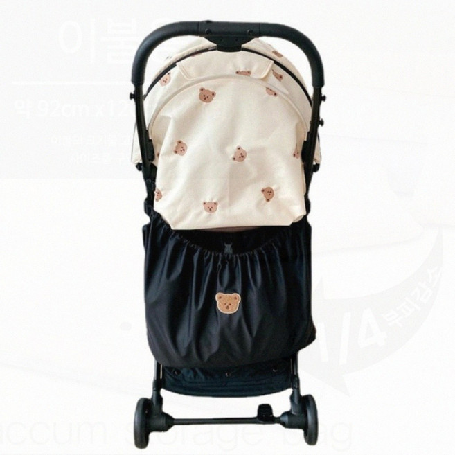 유모차 정리망 가방 네트망 보조주머니 기저귀 젖병 외출 수납 보관함, 1개, 상세페이지 참조